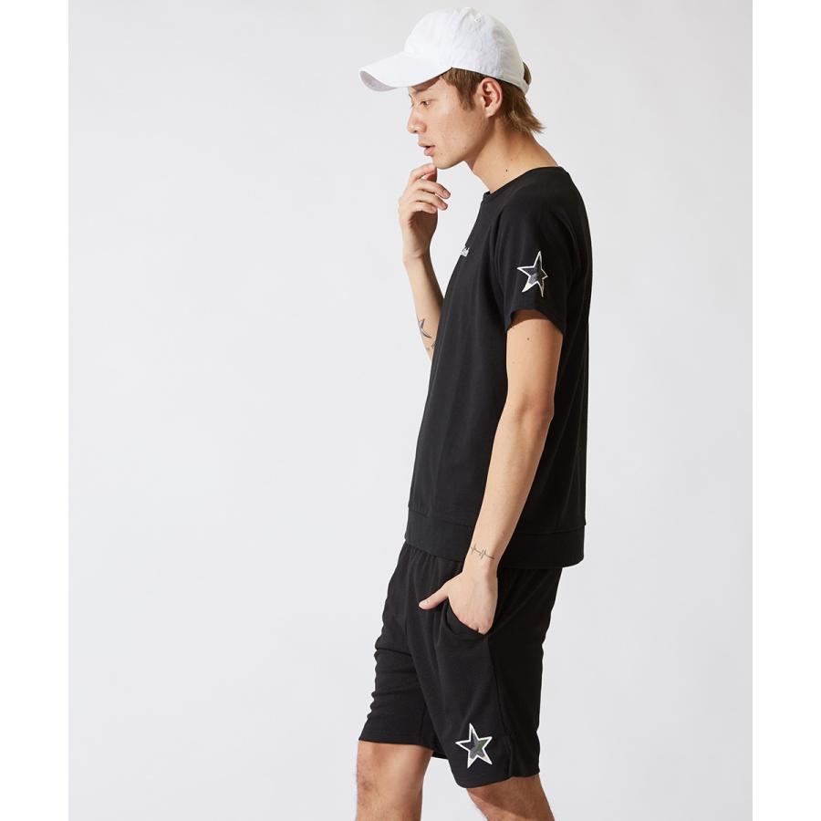 半袖 トレーナー メンズ スウェット スエット クルーネック プルオーバー Tシャツ カットソー 星 ワッペン スター ロゴ サーフ系 | improves | 06