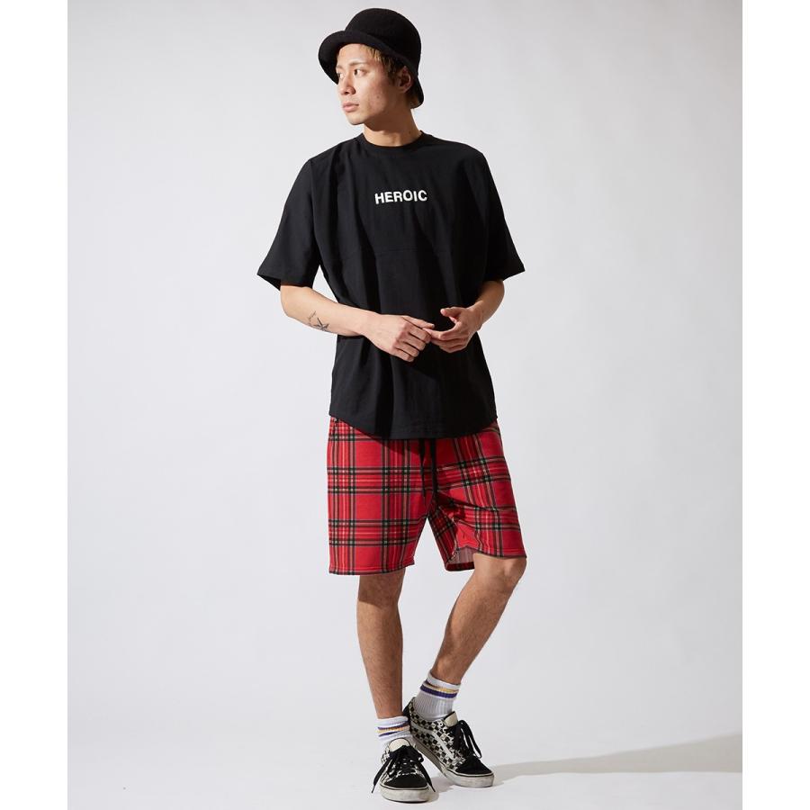 チェック ショートパンツ メンズ 膝上 スウェット ハーフパンツ ショーツ 短パン スエット ブラック レッド 黒 赤 韓国ファッション 502 Improves インプローブス 通販 Yahoo ショッピング