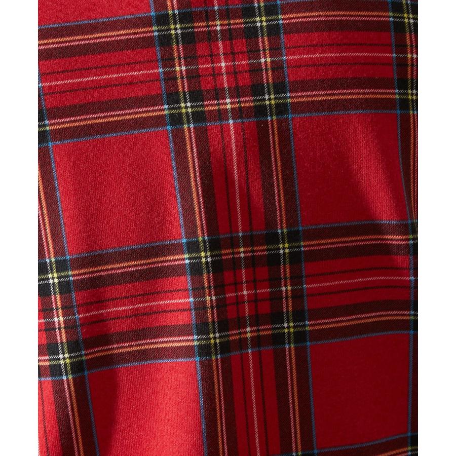 半袖 パーカー メンズ スウェット スエット チェック プルオーバー カットソー トップス ブラック レッド 黒 赤 韓国ファッション | improves | 09