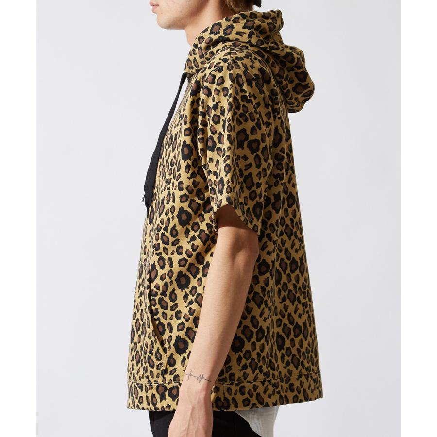 半袖 パーカー メンズ スウェット スエット レオパード ヒョウ柄 豹柄 プルオーバー カットソー トップス 韓国ファッション ストリート | improves | 04