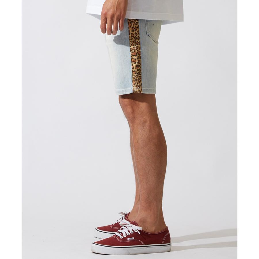 improves（インプローブス） レオパード サイドライン デニム ショート