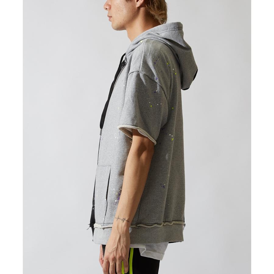 ビッグパーカー メンズ ビッグシルエット パーカー 半袖 スウェット スエット オーバーサイズ ビッグサイズ プルオーバー カットソー | improves | 11