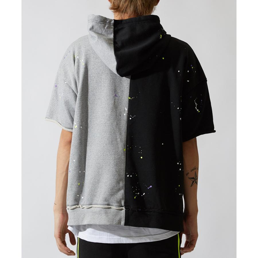 ビッグパーカー メンズ ビッグシルエット パーカー 半袖 スウェット スエット オーバーサイズ ビッグサイズ プルオーバー カットソー | improves | 12