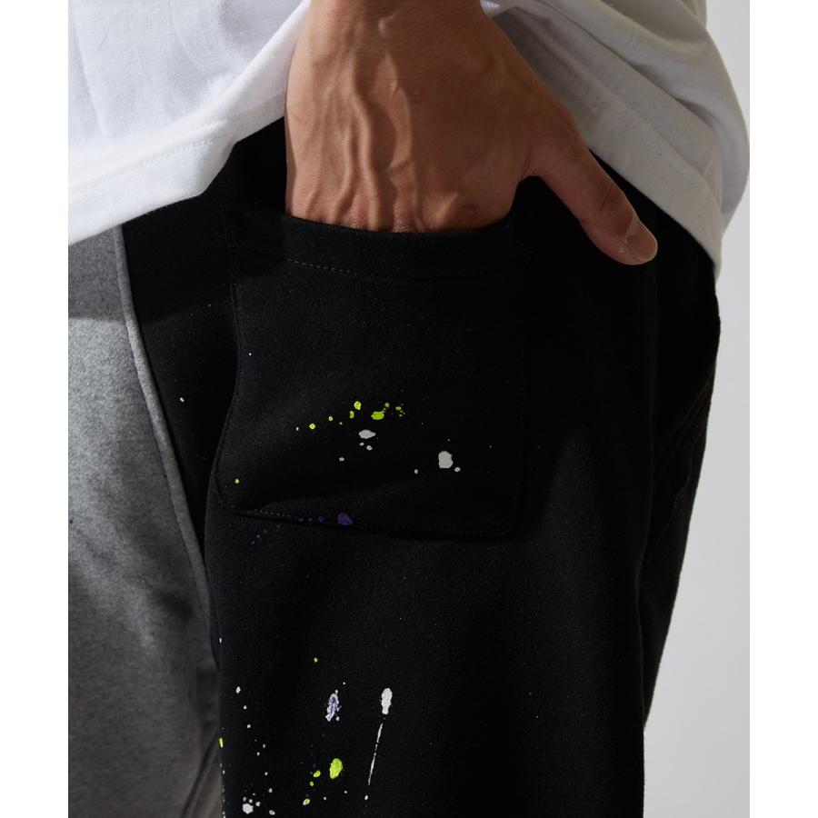 スウェット ハーフパンツ メンズ ショートパンツ 膝上 スエット パンツ ショーツ 短パン 半ズボン ブラック グレー 韓国ファッション | improves | 17