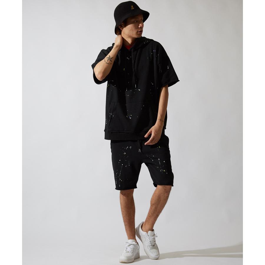 スウェット ハーフパンツ メンズ ショートパンツ 膝上 スエット パンツ ショーツ 短パン 半ズボン ブラック グレー 韓国ファッション | improves | 03