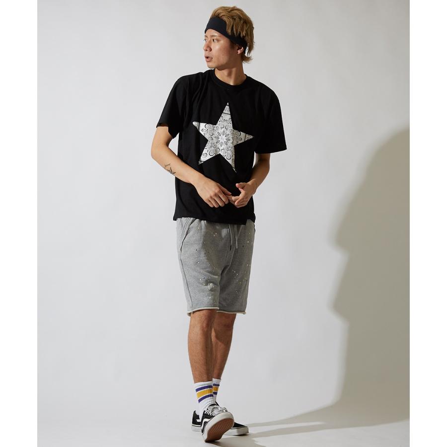 スウェット ハーフパンツ メンズ ショートパンツ 膝上 スエット パンツ ショーツ 短パン 半ズボン ブラック グレー 韓国ファッション | improves | 05