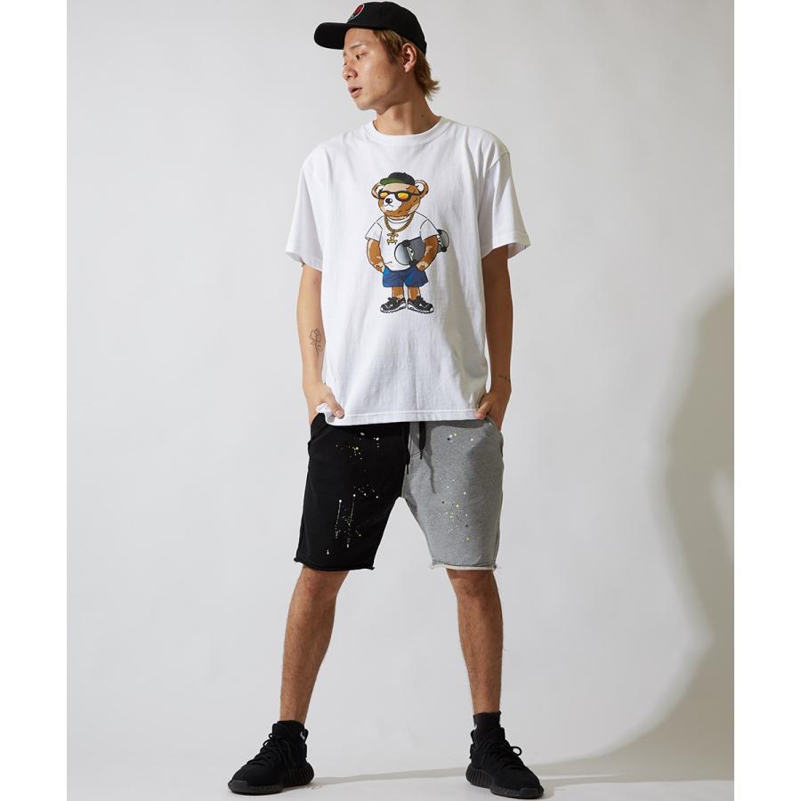 スウェット ハーフパンツ メンズ ショートパンツ 膝上 スエット パンツ ショーツ 短パン 半ズボン ブラック グレー 韓国ファッション | improves | 08