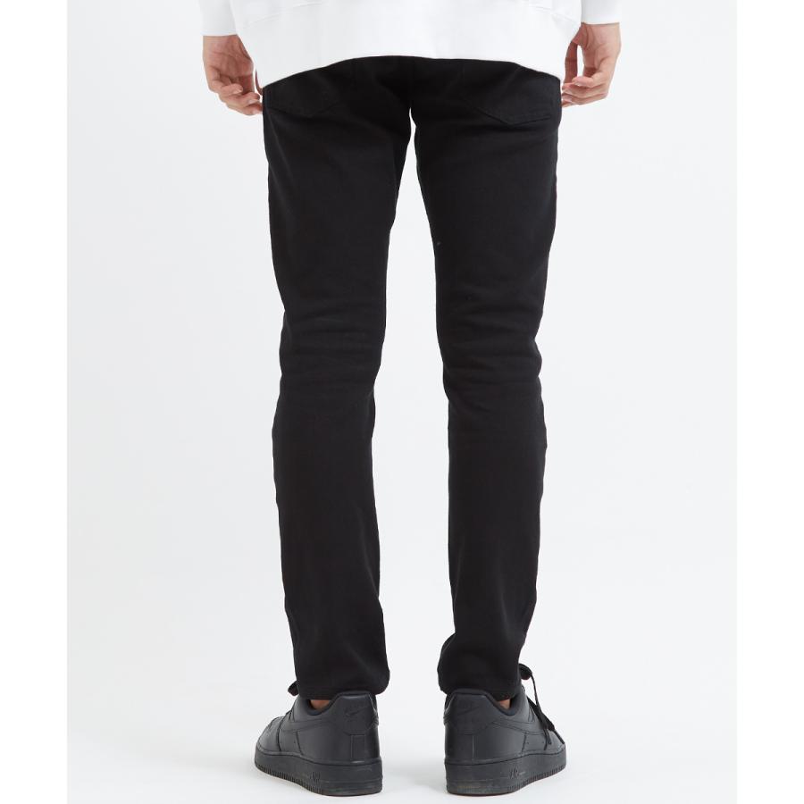 クラッシュ スキニー パンツ メンズ ダメージ スキニーパンツ 黒 ブラック ストレッチ カツラギパンツ チノパン スリム | improves | 11