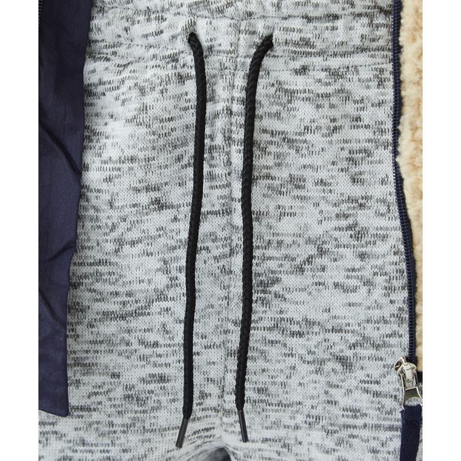 ジョガーパンツ メンズ ニットフリース あったか 暖かい 裏起毛 スウェットパンツ フリースパンツ イージーパンツ 暖パン 黒 improves | improves | 15