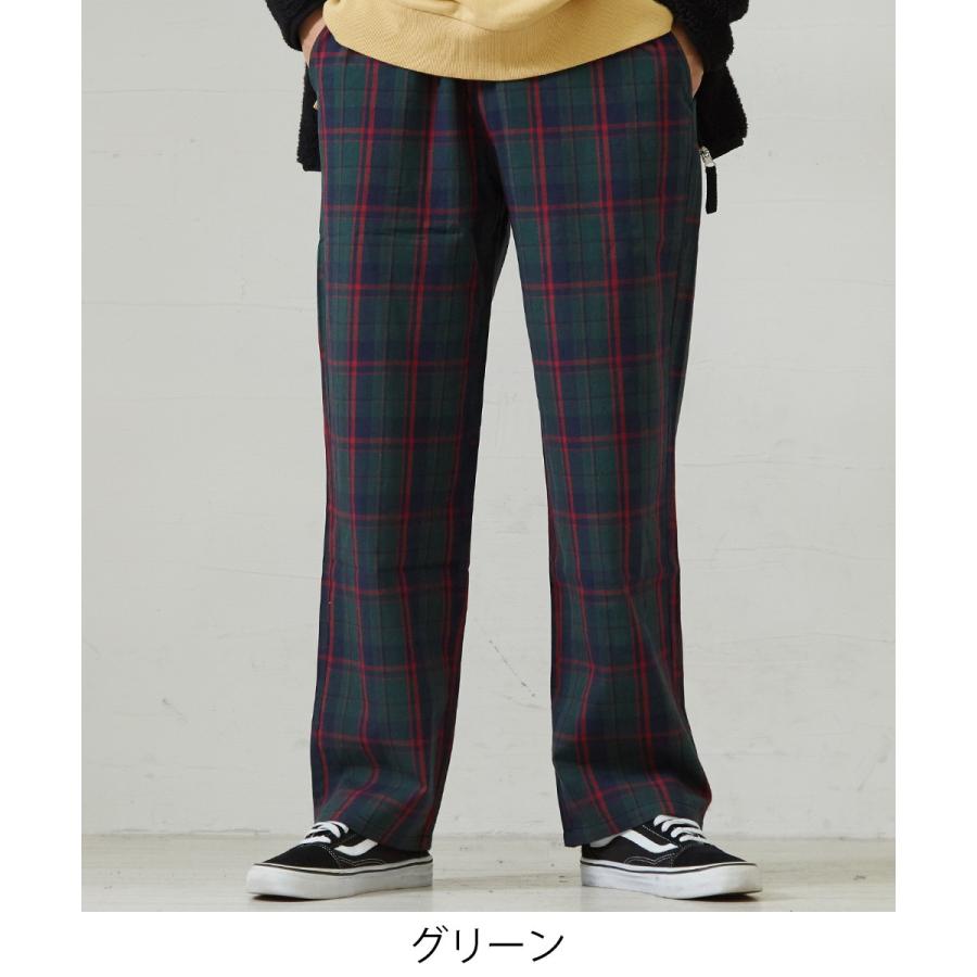 チェックパンツ メンズ ワイドパンツ 柄 チェック パンツ ダンス 赤 グリーン チェック柄パンツ タータンチェック 韓国 Improves Improves インプローブス 通販 Yahoo ショッピング