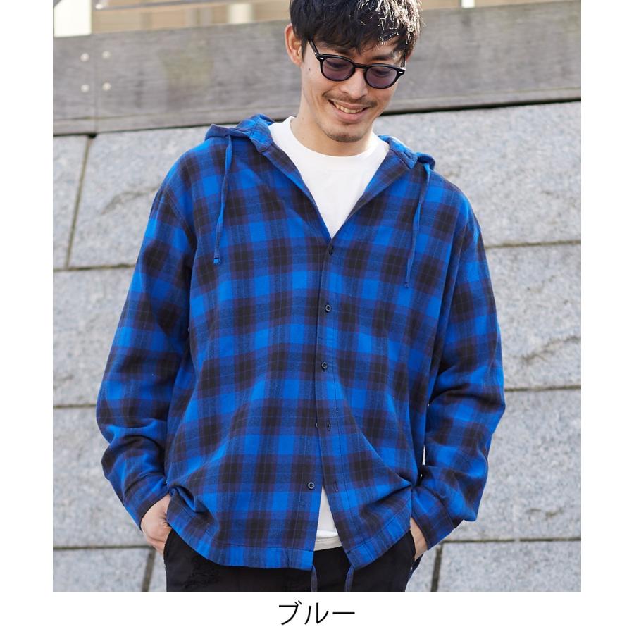 チェックシャツ メンズ 韓国 ファッション フードシャツ フード付きシャツ ビッグシルエット パーカー 長袖シャツ ネルシャツ Improves Improves インプローブス 通販 Yahoo ショッピング