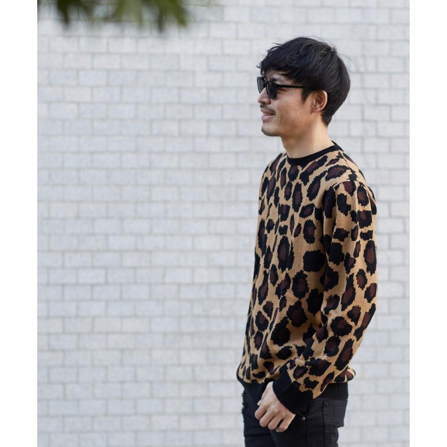 ニット メンズ セーター チェック柄 長袖 ニットセーター ジャガードニット ブラック ベージュ 黒 improves | improves | 02