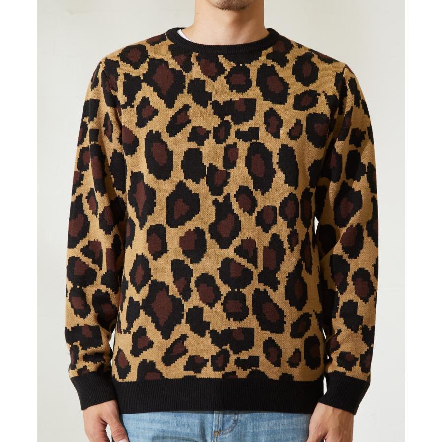 ニット メンズ セーター チェック柄 長袖 ニットセーター ジャガードニット ブラック ベージュ 黒 improves | improves | 05