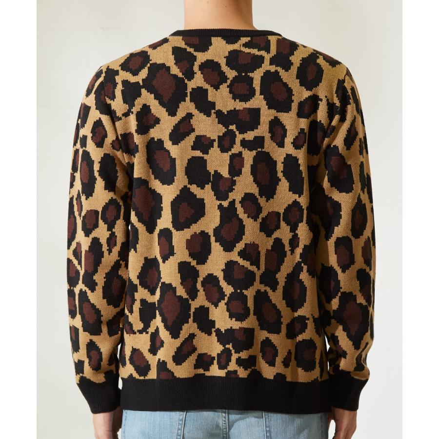 ニット メンズ セーター チェック柄 長袖 ニットセーター ジャガードニット ブラック ベージュ 黒 improves | improves | 07