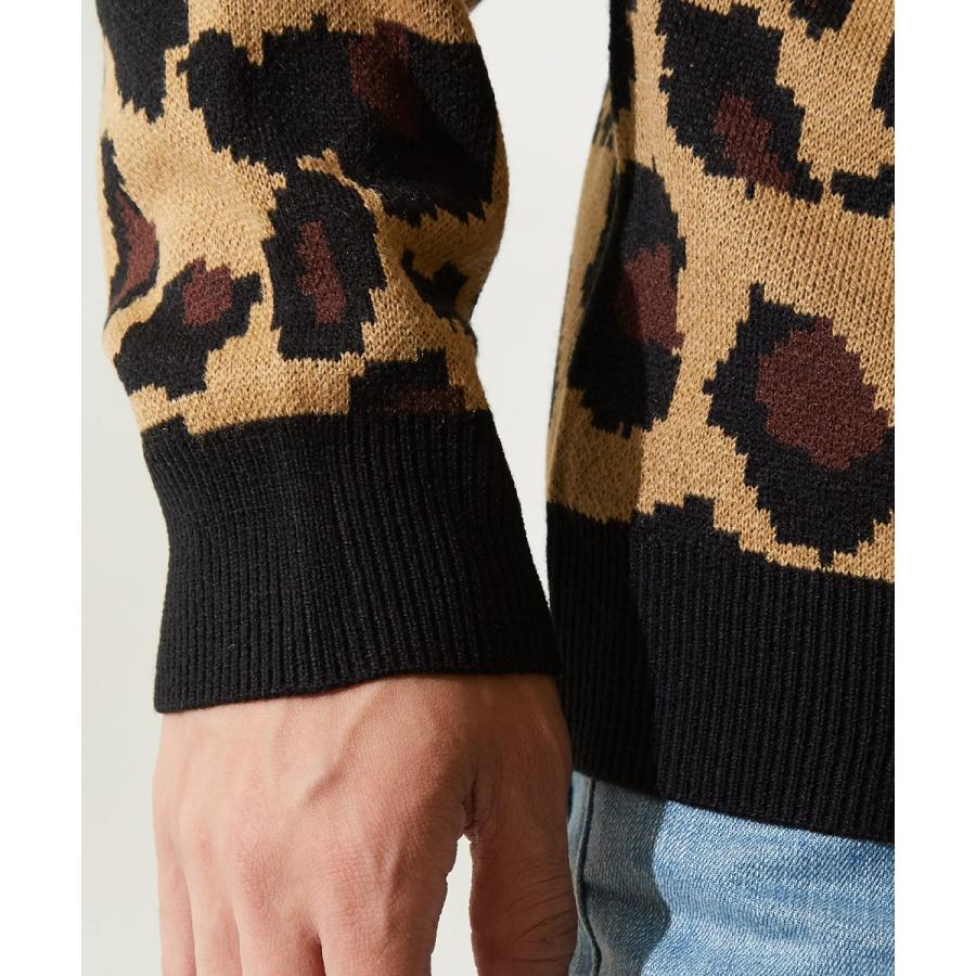 ニット メンズ セーター チェック柄 長袖 ニットセーター ジャガードニット ブラック ベージュ 黒 improves | improves | 08