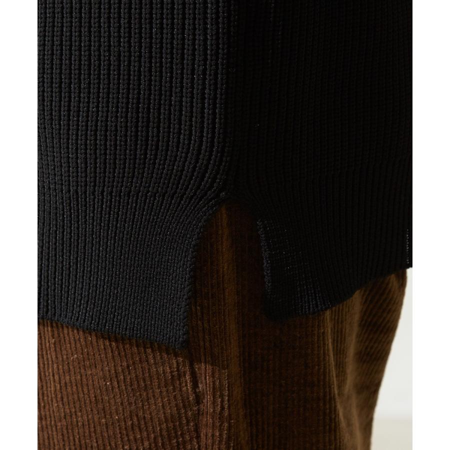 モックネック ニット メンズ セーター 長袖 ニットセーター 無地 もちもちニット ブラック ホワイト ベージュ グレー 黒 白 improves | improves | 17