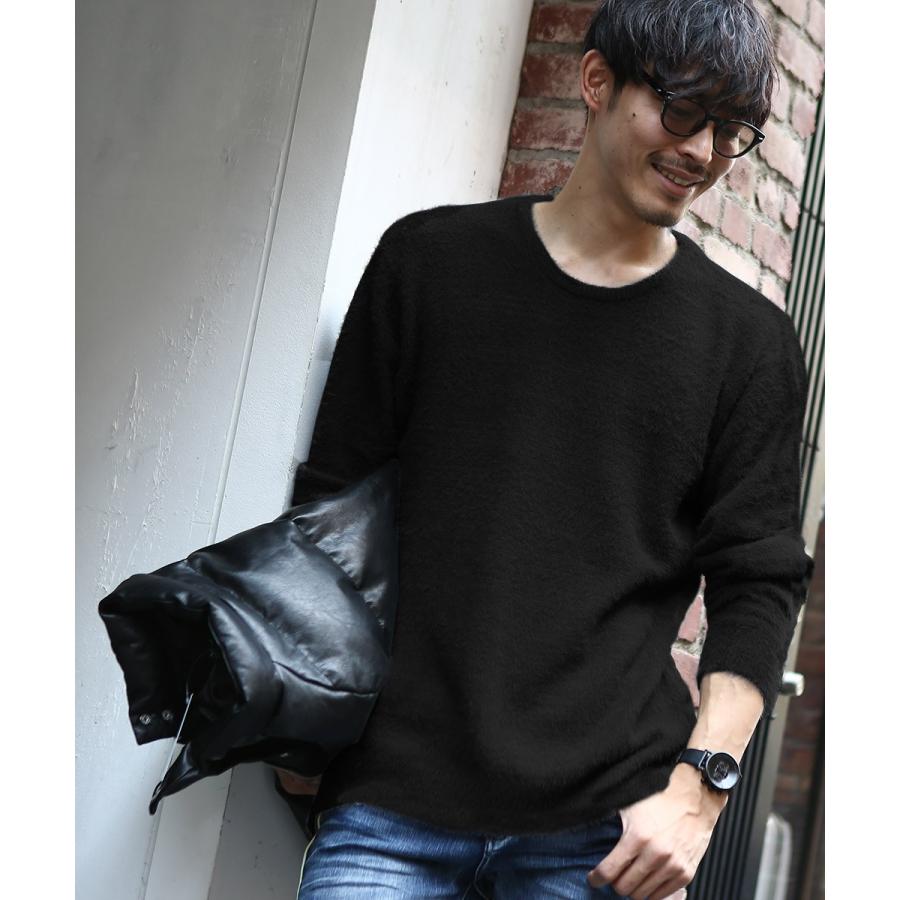 AURALEE シャギーニット ブラック コットンニット セーター