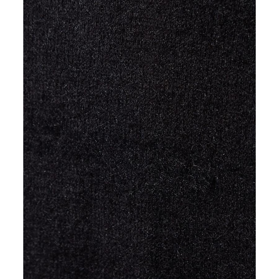 ニット カーディガン メンズ ニットカーディガン Vネック 長袖 ニットセーター 無地 シャギーニット ふわふわニット ブラック improves | improves | 10