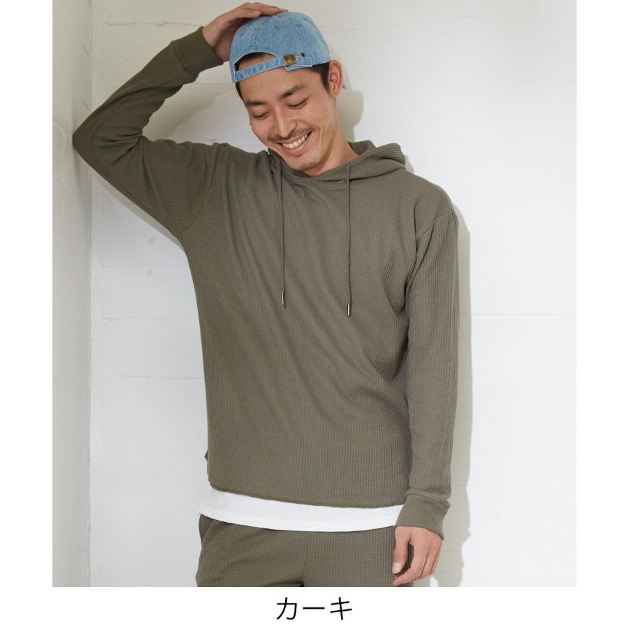 パーカー メンズ 無地 ロング丈 Tシャツ 長袖tシャツ ワッフルtシャツ サーマル ロングtシャツ ロンt ロンティー韓国 白 黒 Improves Improves インプローブス 通販 Yahoo ショッピング