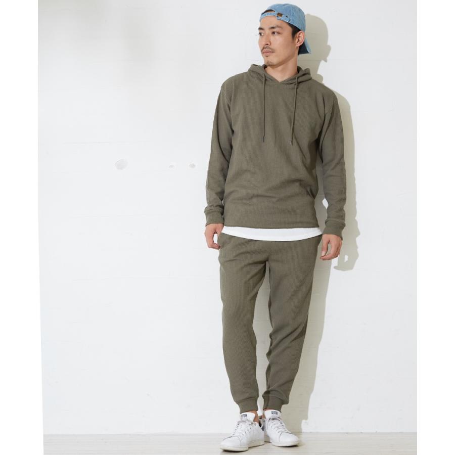 ジョガーパンツ メンズ ジョガー ジャージパンツ ワッフルパンツ イージーパンツ リブパンツ サーマル 韓国 ファッション 黒 improves | improves | 02