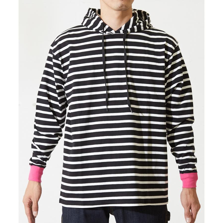 improves（インプローブス） フード ボーダー Tシャツ メンズ パーカー