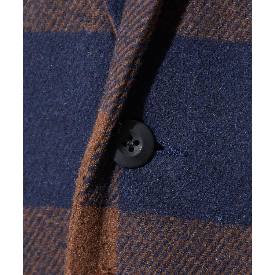 チェスターコート メンズ ロング コート メルトンコートコート ビッグシルエット 大きいサイズ オーバーサイズ チェック柄 ロングコート | improves | 16