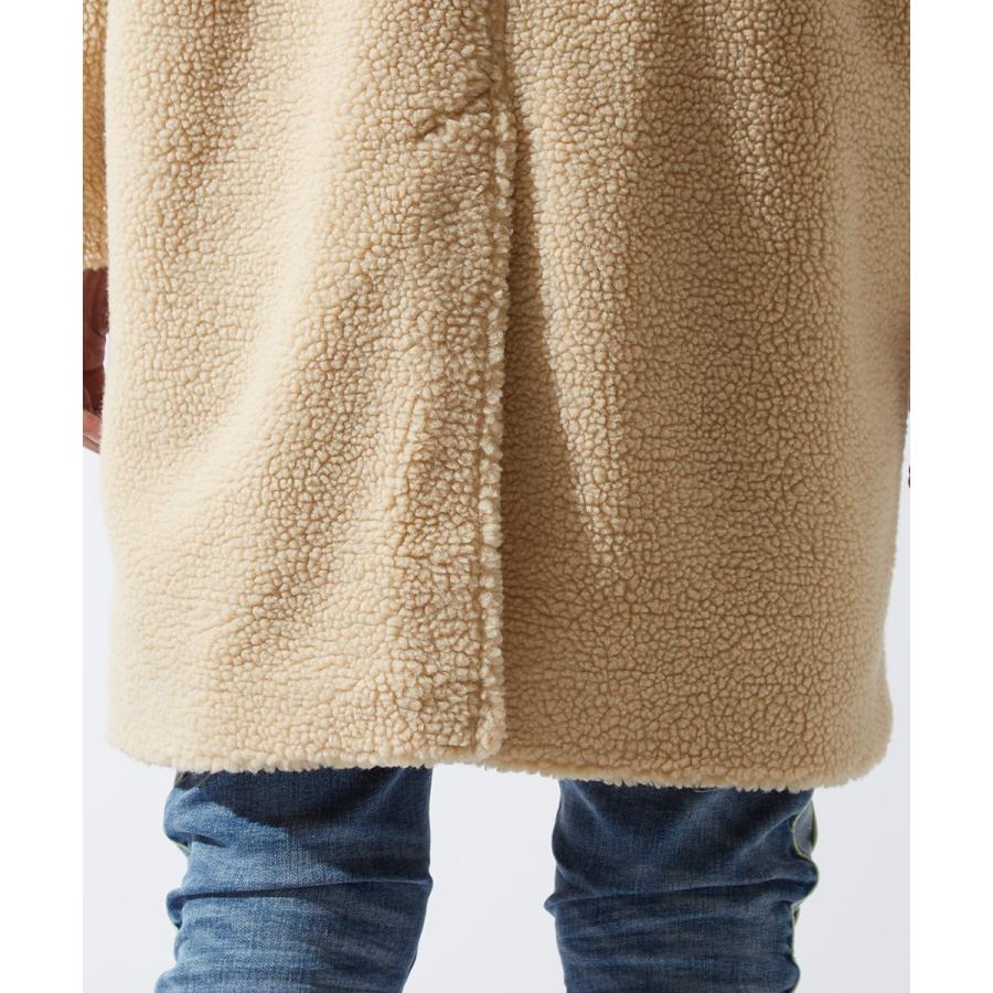 チェスターコート メンズ ボアコート ビッグシルエット ゆったり 大きいサイズ オーバーサイズ ロング丈 ロングコート 無地 豹柄 ヒョウ柄 improves | improves | 16