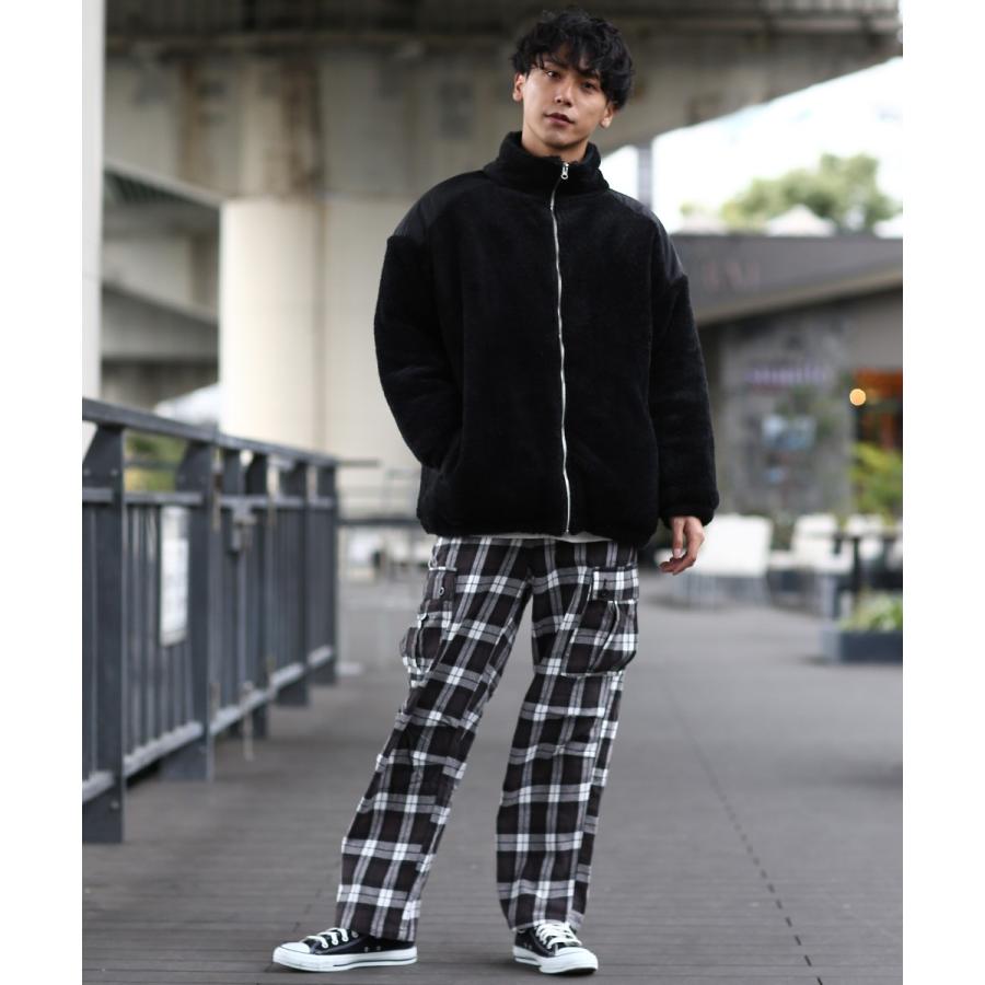 マイクロフリース ボア ジャケット メンズ ビッグシルエット ビックシルエット ブルゾン ジャンパー もこもこ アウター 黒 白 Improves 502 Improves インプローブス 通販 Yahoo ショッピング
