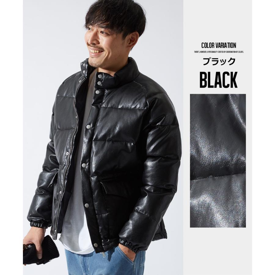 improves ダウンジャケット メンズ 中綿ジャケット レザー 合皮 improves ダウンジャケット メンズ 中綿ジャケット レザー 合皮