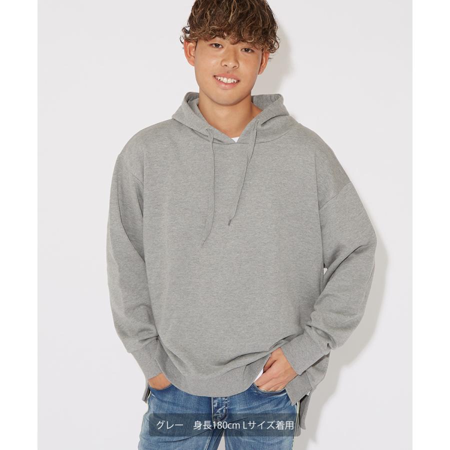 ビッグシルエット パーカー メンズ 無地 ビッグパーカー スウェットパーカー スエット プルオーバー ビックシルエット 白 黒 improves | improves | 14