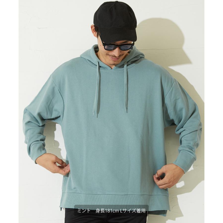 ビッグシルエット パーカー メンズ 無地 ビッグパーカー スウェットパーカー スエット プルオーバー ビックシルエット 白 黒 improves | improves | 16