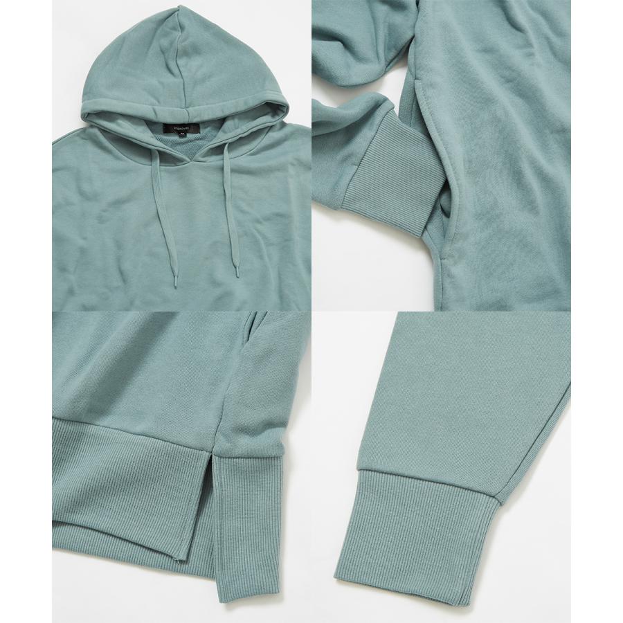 ビッグシルエット パーカー メンズ 無地 ビッグパーカー スウェットパーカー スエット プルオーバー ビックシルエット 白 黒 improves | improves | 17