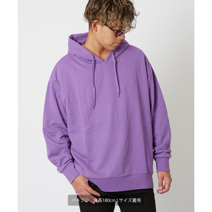 ビッグシルエット パーカー メンズ 無地 ビッグパーカー スウェットパーカー スエット プルオーバー ビックシルエット 白 黒 improves | improves | 04