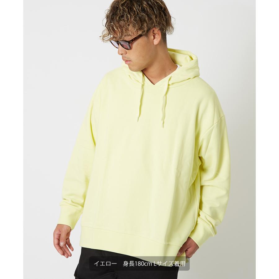 ビッグシルエット パーカー メンズ 無地 ビッグパーカー スウェットパーカー スエット プルオーバー ビックシルエット 白 黒 improves | improves | 06