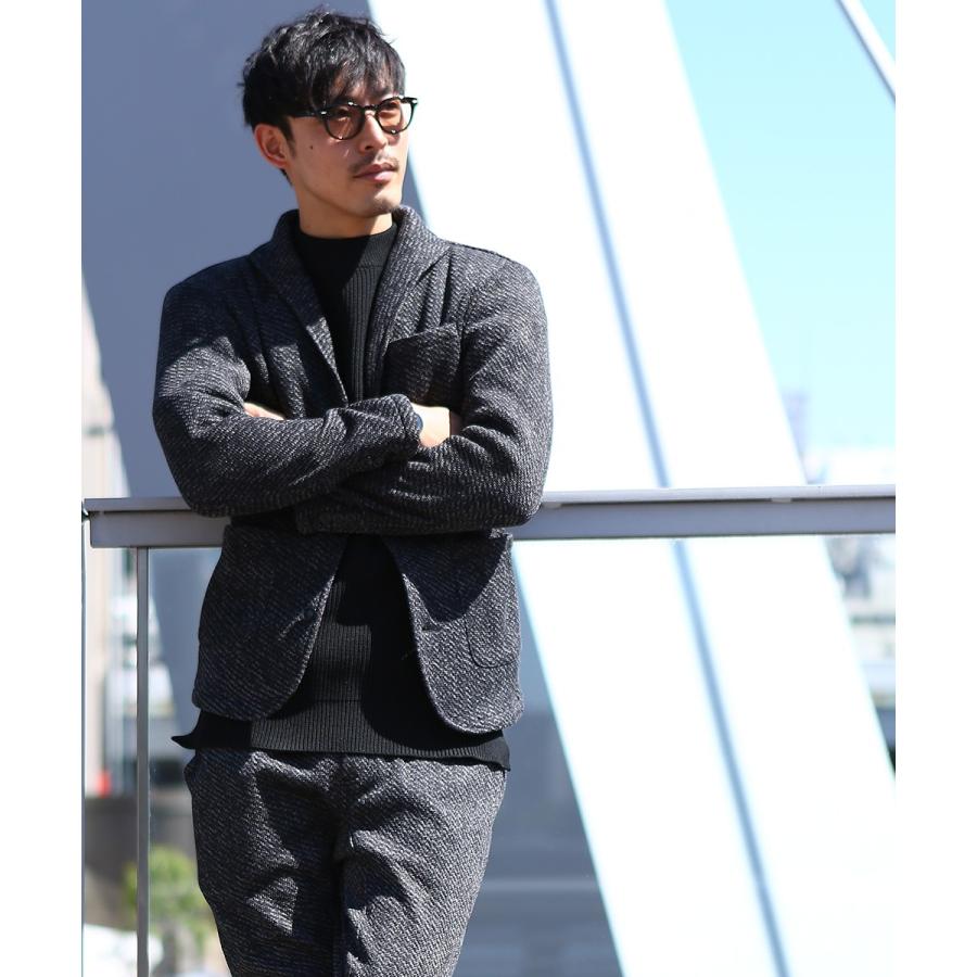 テーラードジャケット メンズ イタリアンカラー ツイード ジャケット セットアップ可能 あったか 暖かい 裏起毛 improves トラッド 英国 | improves | 07