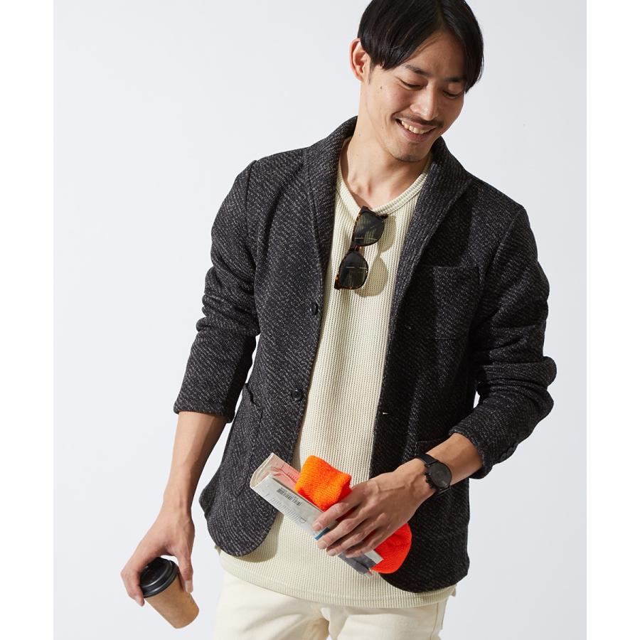 テーラードジャケット メンズ イタリアンカラー ツイード ジャケット セットアップ可能 あったか 暖かい 裏起毛 improves トラッド 英国 | improves | 08