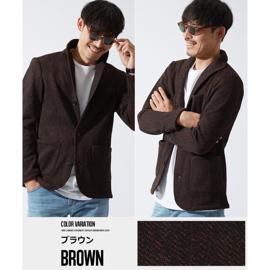 テーラードジャケット メンズ イタリアンカラー ツイード ジャケット セットアップ可能 あったか 暖かい 裏起毛 improves トラッド 英国 | improves | 09