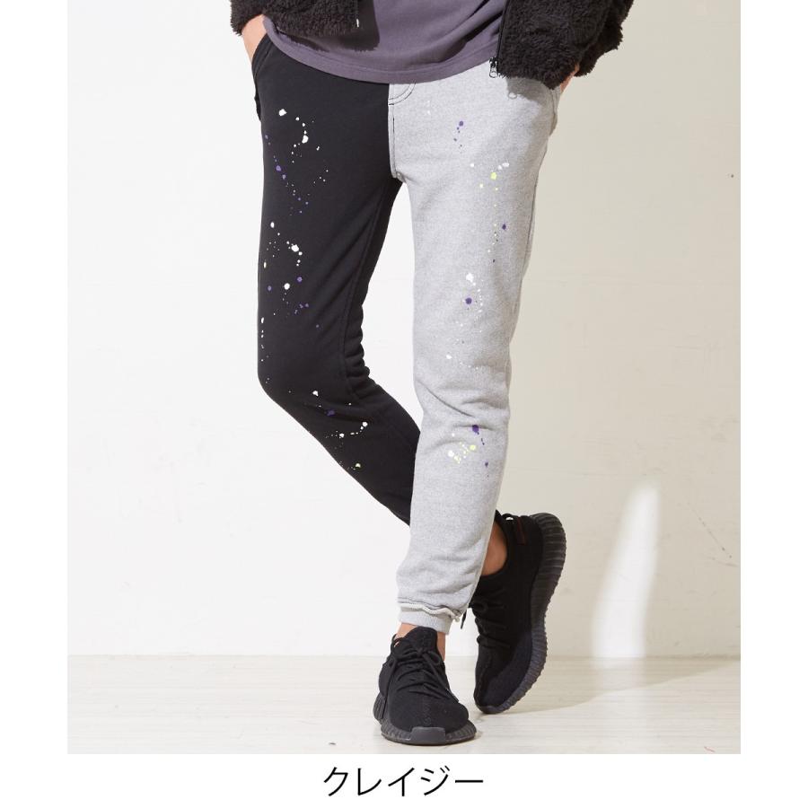 ジョガーパンツ メンズ 裏毛 スウェットパンツ スエットパンツ ペンキ 加工 スリム ジャージ スキニー パンツ イージーパンツ improves | improves | 10