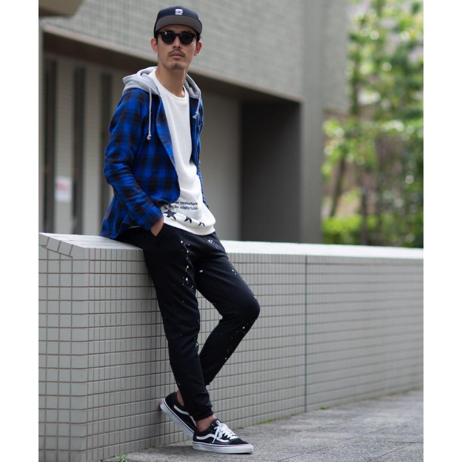 ジョガーパンツ メンズ 裏毛 スウェットパンツ スエットパンツ ペンキ 加工 スリム ジャージ スキニー パンツ イージーパンツ improves | improves | 04