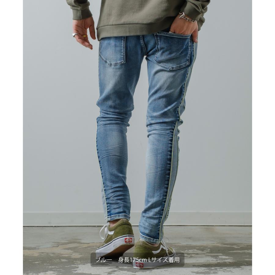 improves（インプローブス） デニム メンズ サイドライン ネオン