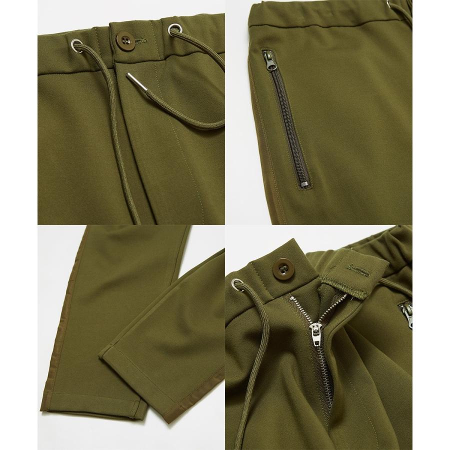 ジョガーパンツ メンズ ポンチ イージーパンツ サイドライン テーパードパンツ ウエストゴム スリム ラインパンツ ジャージパンツ | improves | 17