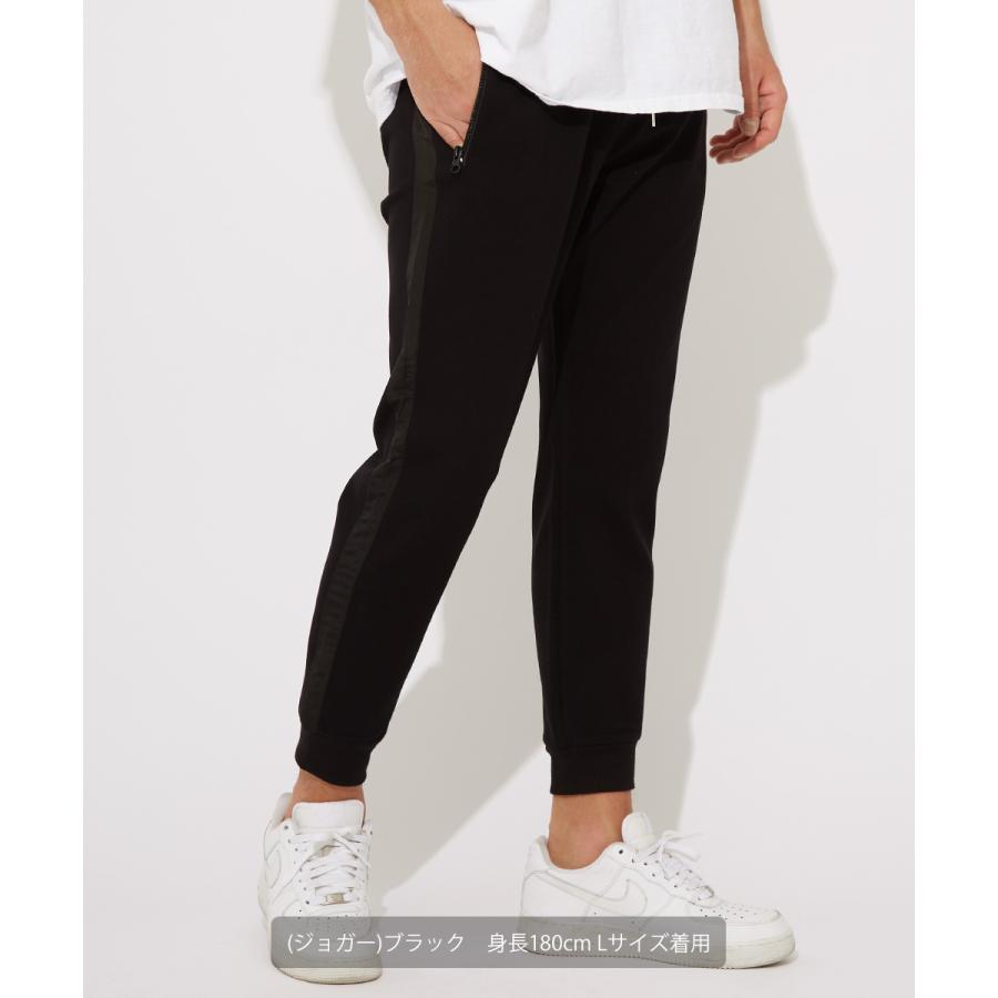 ジョガーパンツ メンズ ポンチ イージーパンツ サイドライン テーパードパンツ ウエストゴム スリム ラインパンツ ジャージパンツ | improves | 09