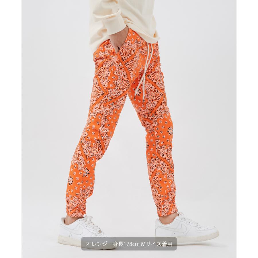 ジョガーパンツ メンズ リブパンツ イージーパンツ ゴムウエスト ペイズリー バンダナ 柄パンツ 総柄 improves | improves | 11