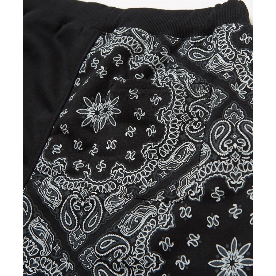 CTLS  サルエル　スウェット　黒　ウエストゴム　刺繍ロゴ　裾リブ　ペイズリー DESTAR 3D EMBROIDERY LOGO Sweatpants BLACK | de