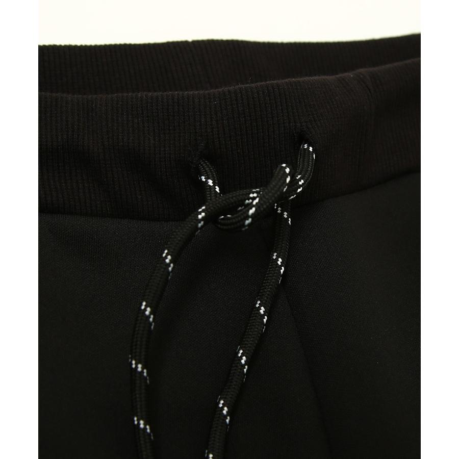 ジョガーパンツ メンズ ライトダンボール ストレッチ ジャージパンツ スリム 細身 ウエストゴム ロゴ プリント セットアップ可能 黒 スポーツミックス improves | improves | 13