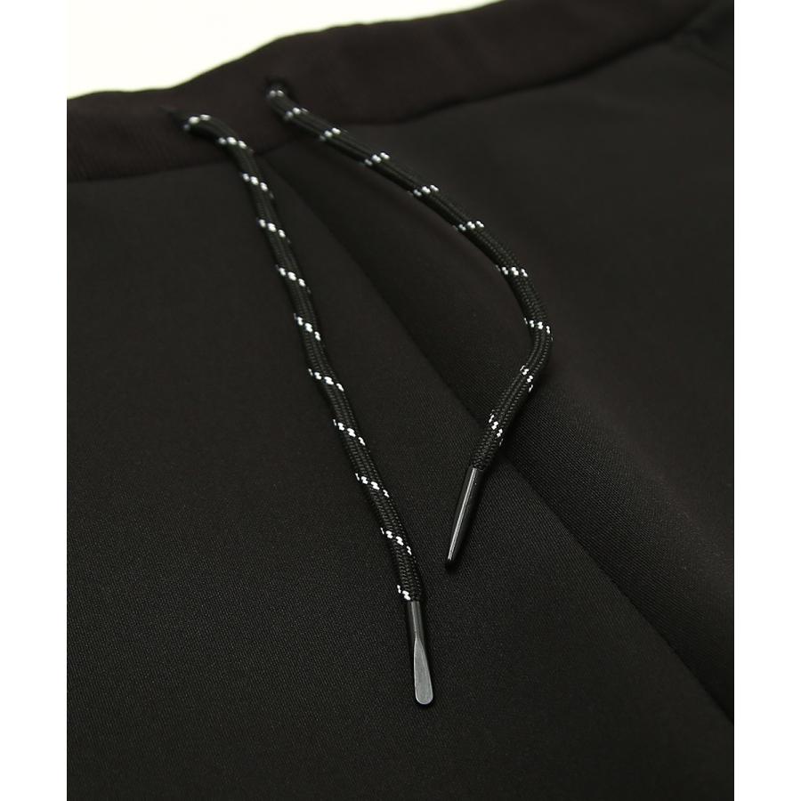 ジョガーパンツ メンズ ライトダンボール ストレッチ ジャージパンツ スリム 細身 ウエストゴム ロゴ プリント セットアップ可能 黒 スポーツミックス improves | improves | 14