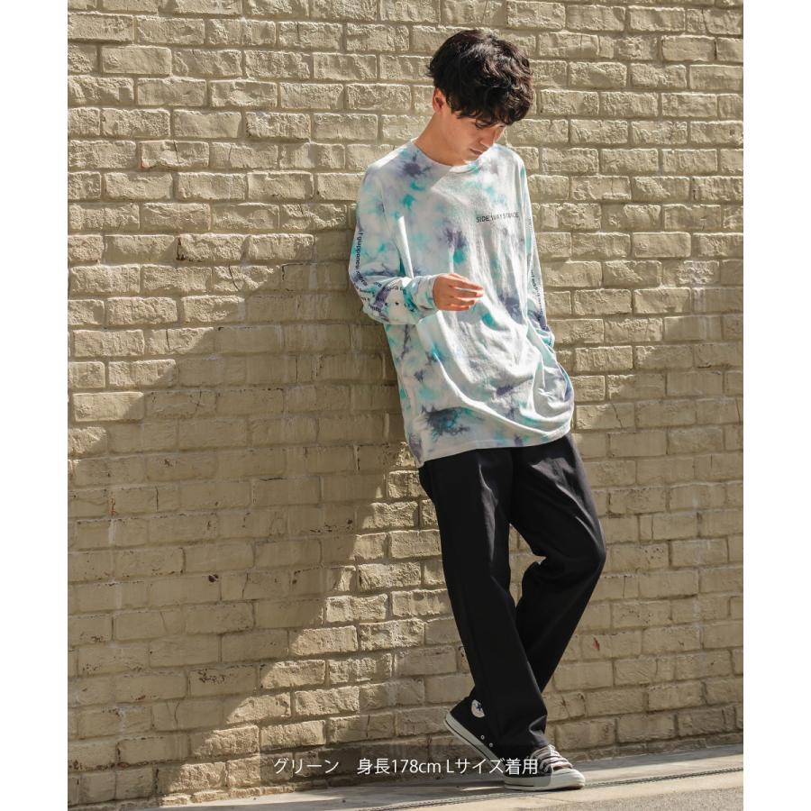 即興購入 タイダイ プリント ロンT improves ロンT メンズ タイダイ柄 ビッグTシャツ 長袖Tシャツ