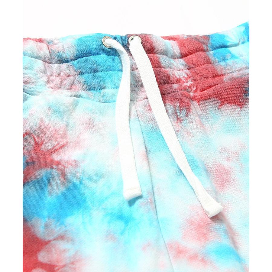 ショートパンツ メンズ ダイダイ柄 スウェット ショーツ ハーフパンツ カットオフ ウエストゴム ロゴ プリント 短パン ハーフパンツ サーフ系 improves | improves | 16