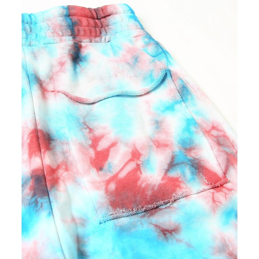 ショートパンツ メンズ ダイダイ柄 スウェット ショーツ ハーフパンツ カットオフ ウエストゴム ロゴ プリント 短パン ハーフパンツ サーフ系 improves | improves | 18