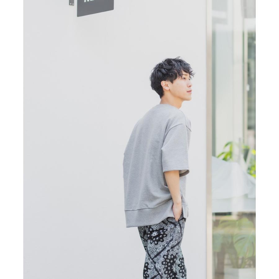 スウェットトレーナー メンズ 半袖 サイドジップ 裏毛 ゆったり 大きいサイズ クルーネック 無地 シンプル オーバーサイズ ビッグシルエット スエット improves | improves | 11